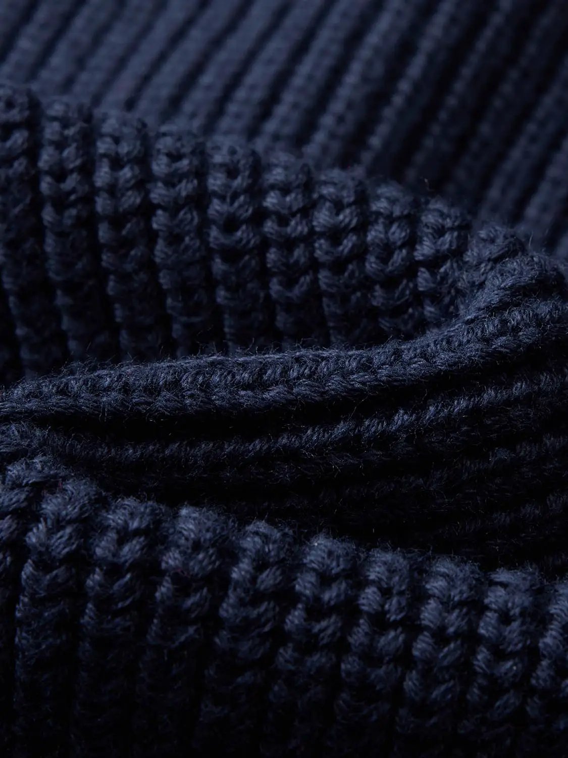 Knitwear jacket navy blue with ribbed knit texture by Urban Revivo.
