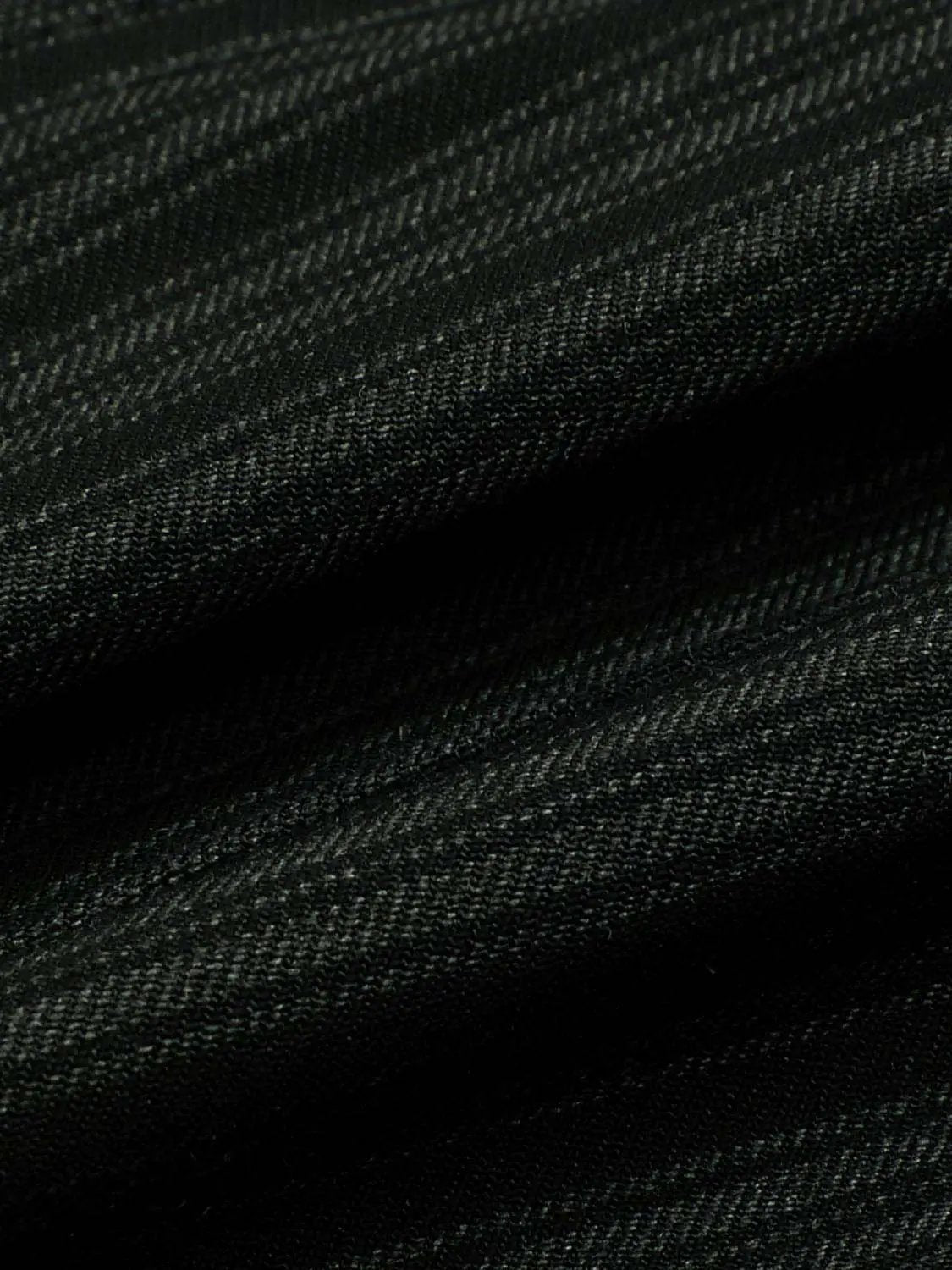 Zip Front Shirt in dark denim fabric with subtle textured weave