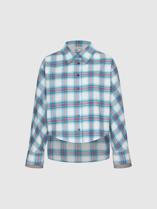 Plaid Cotton Long Sleeve Shirt