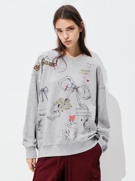 Sweatshirts amples imprimés