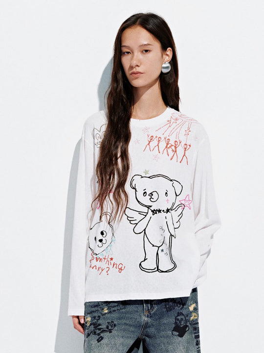 Grafik Langarm-T-Shirts