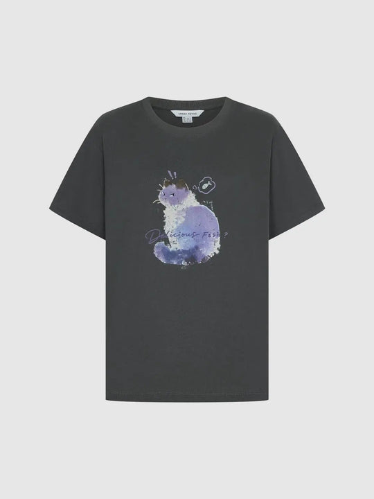 Cotton Cat Watercolor T Shirt