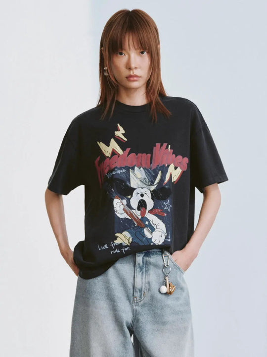 Printed Loose Fit T-Shirts With Subtle Stretch Fabric
