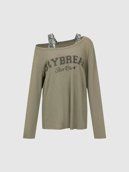 2 In 1 Graphic Long Sleeve T-Shirts