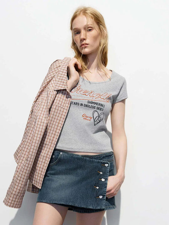 Cotton Medium Stretch Graphic Print Slim-Fit T-Shirt