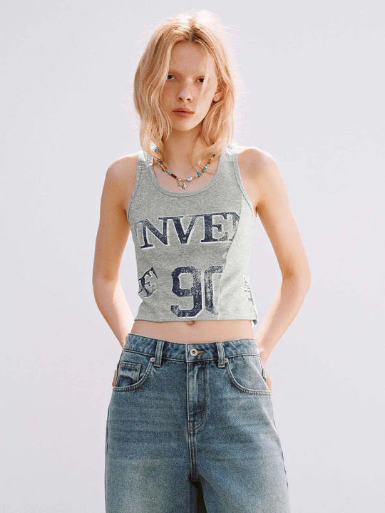 Cotton Graphic Print Tank Top