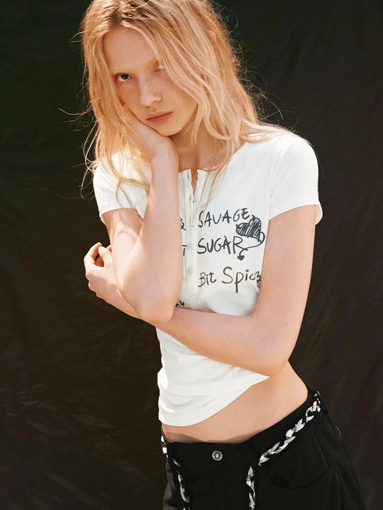 Medium Stretch Fabric Skinny-Fit T-Shirts