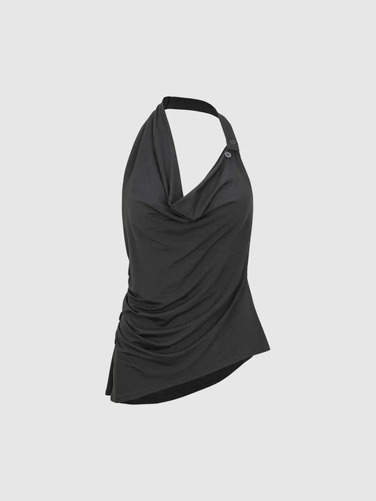 Ruched Halter T-shirt