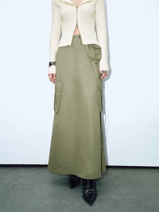 Faldas de cola de pez con bolsillos con solapa