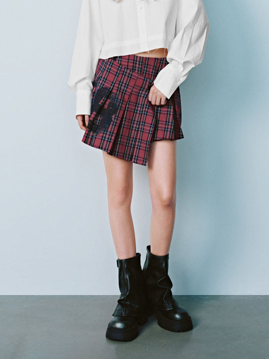 Faldas Mini A-Line de Plaid