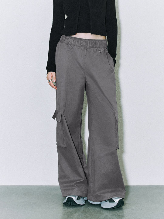 Pantalon large élastique