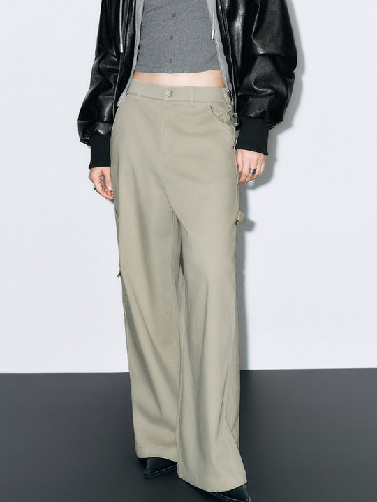 Pantaloni a gamba larga con tasche laterali