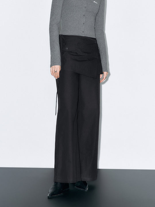 2 In 1 Wide-Leg Pants
