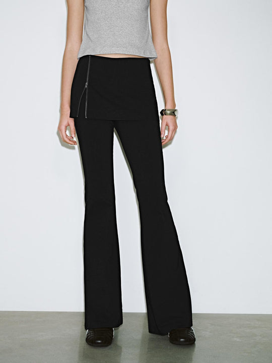 Skirt Layered Flare Pants
