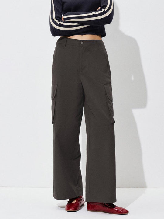 Hosen mit breitem Bein und Klappentaschen