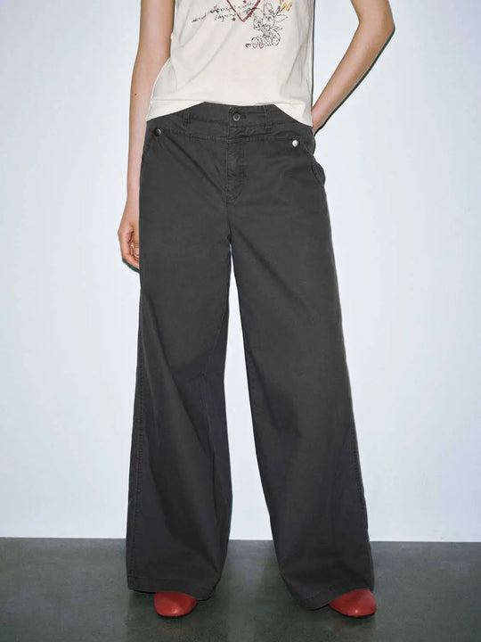 Timeless Cotton Straight Leg Everyday Pants