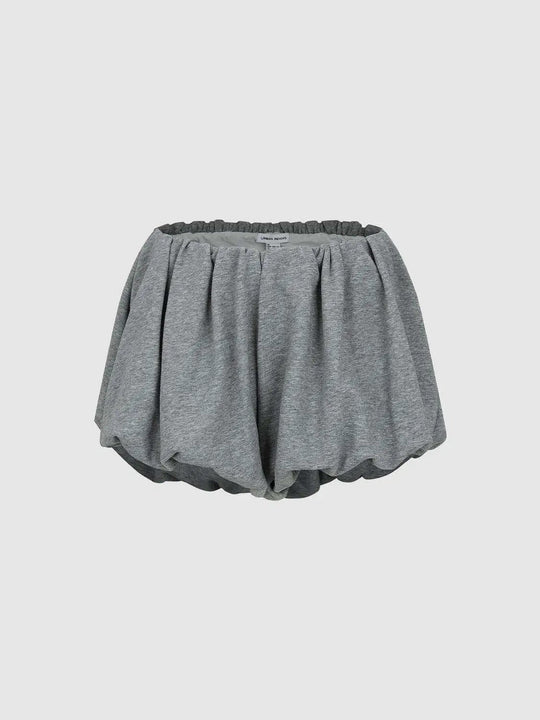 Cotton Bubble Silhouette With Elastic Waist Medium-Thickness Slight Stretch Shorts