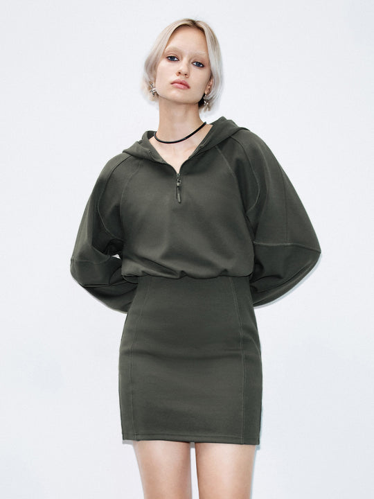 Vestidos sueltos con media cremallera