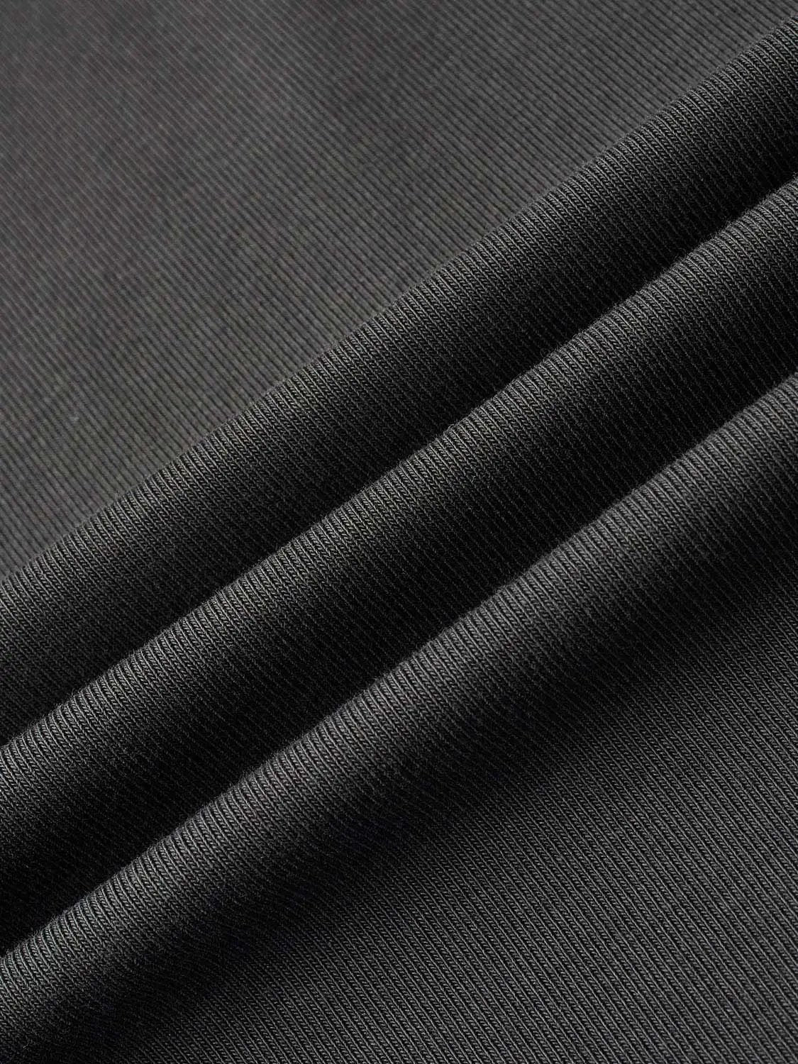 Skinny-fit dresses fabric in black with fine ribbed texture