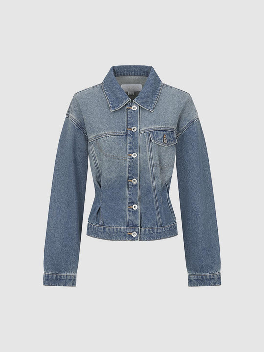 Chaquetas de mezclilla con botones y bolsillos de solapa