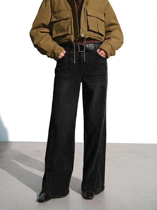 Belted Wide Leg Jeans