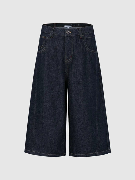 Cotton Wide-Leg With Double-Stitch Seams And Classic Five-Pocket Silhouette Jeans