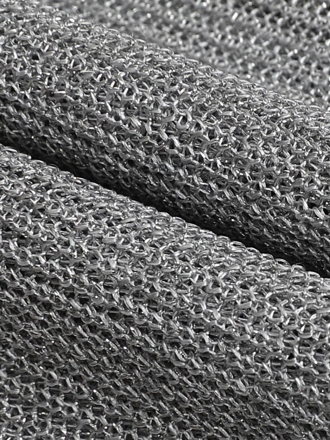 Zip Through Knitted Cardigans, charcoal grey chunky knit fabric close-up