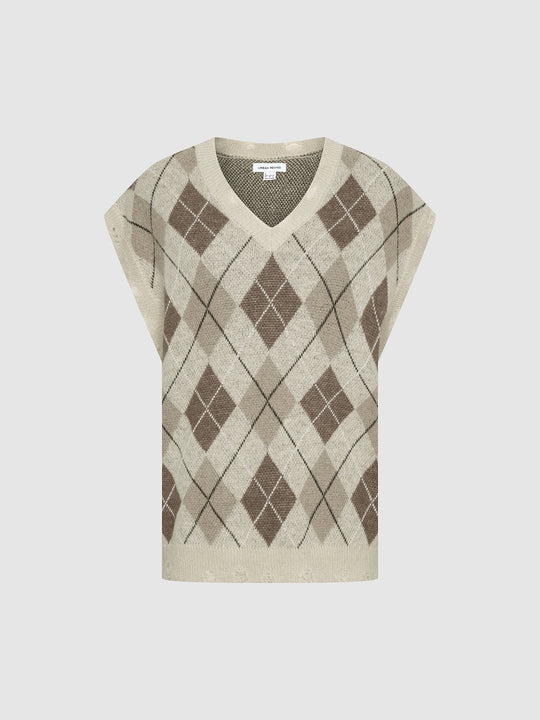 Rip Hem Cap Knitted T-Shirts