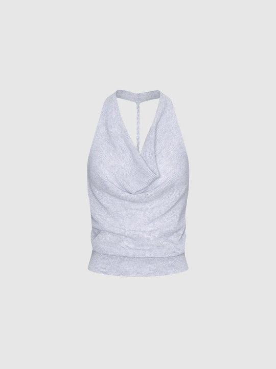 Knit Texture Ribbed Hem T-Shirt