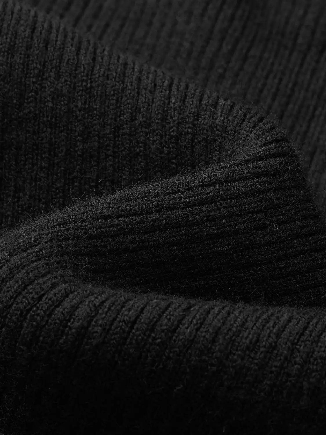 Knitted T-Shirts in black knit fabric by Urban Revivo Fashion.