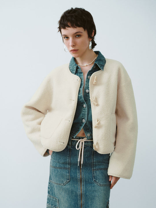 Vestes à bascule en fausse fourrure