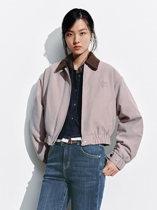 Contrast Collar Padded Bomber Jackets