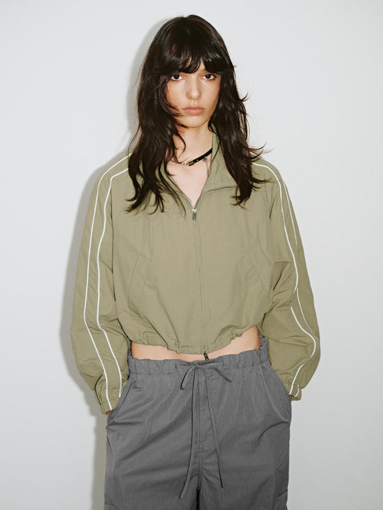 Vestes de survêtement zippées intégrales Contrastées