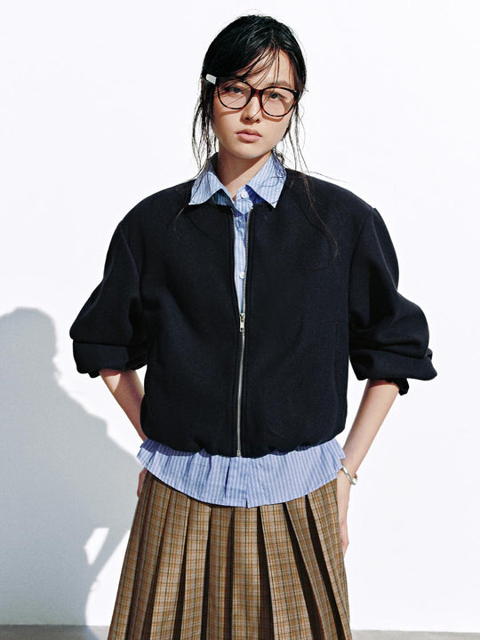 2 In 1 Collared Bomber Jackets