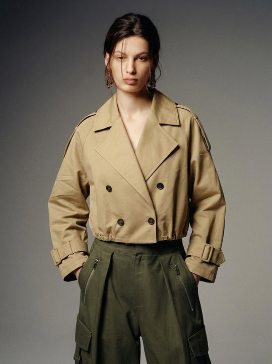 Large Collar Double Breasted Jackets