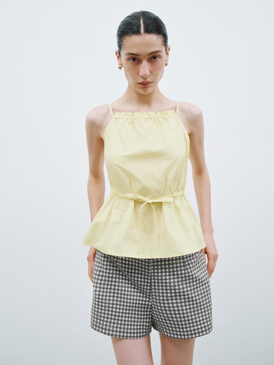 Tops de tirantes con cintura entallada