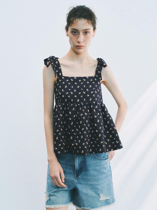 Blusas sin mangas con lazo en la parte superior