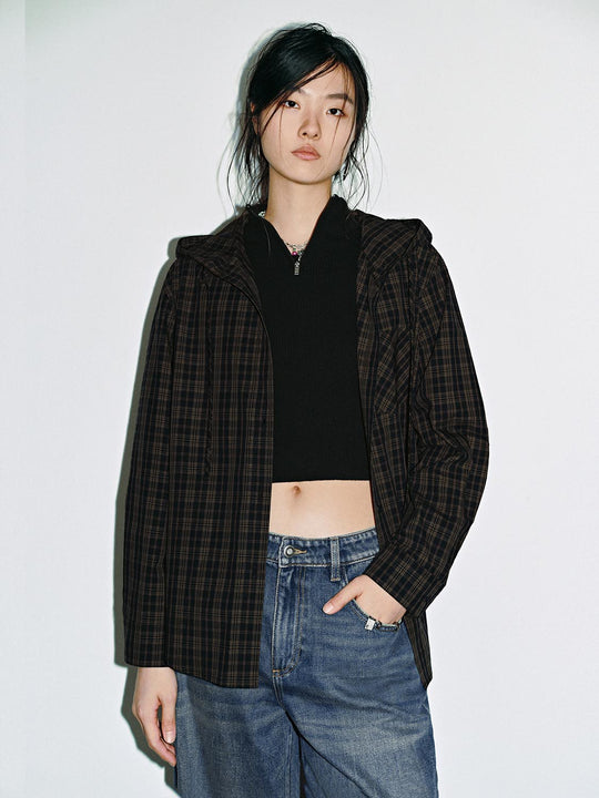 Hooded Check Shirts