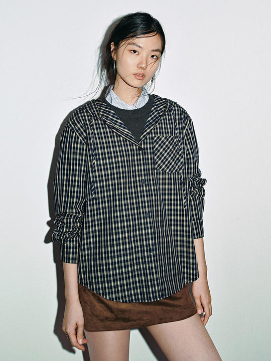 Camisas con capucha y cordón a cuadros