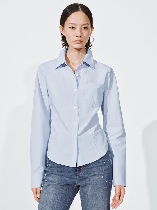 Patch Pocket Tailored Seamed Shirts