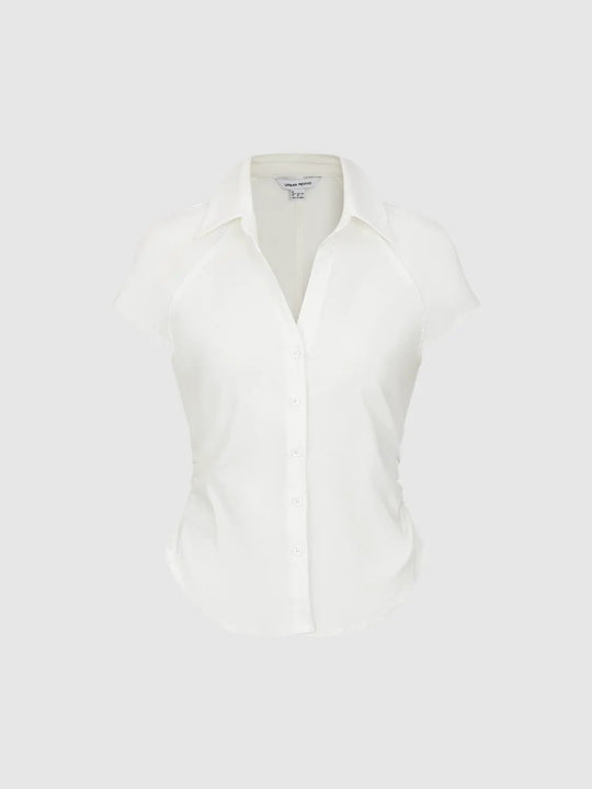 Collared Thick Knit Button Front Stretch Cardigan