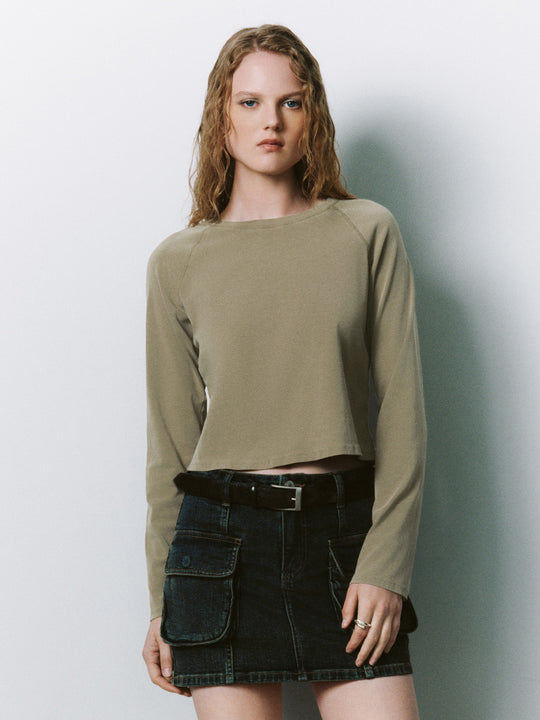 T-shirt droit à col ras du cou