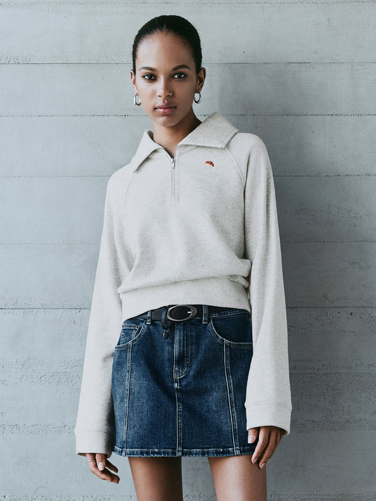 Sudaderas sueltas con cremallera frontal