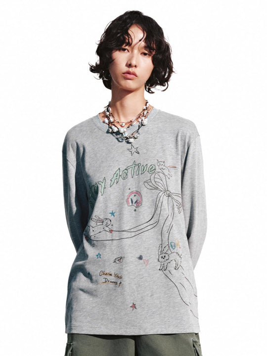 Printed Long Sleeve T-Shirts