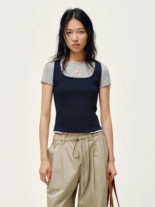 Cotton Stretch Skinny Fit Crew Neck T Shirts