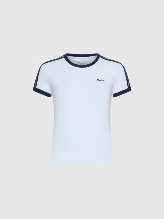 T-Shirts mit Kontrastbesatz und tailliertem Schnitt