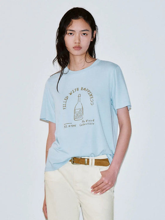 Cotton Blend Printed Graphic Soft Feel Relaxed Fit T Shirt