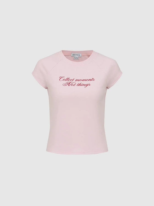 Soft Cotton With Script Typography T Shirts