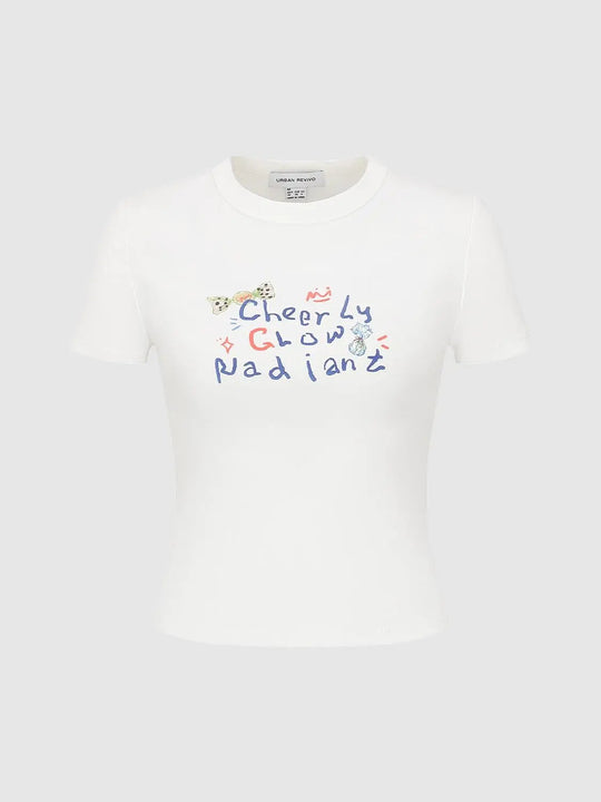 Cotton Graphic Print Stretch T-Shirt