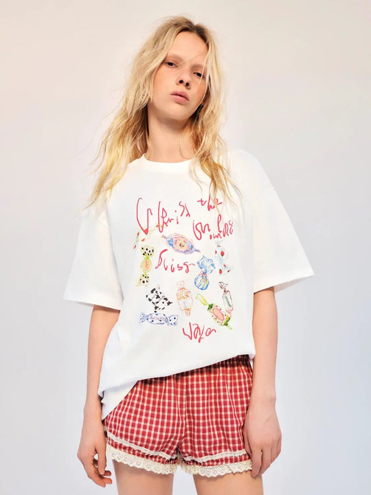 Cotton Medium Stretch Graphic Print T-Shirt